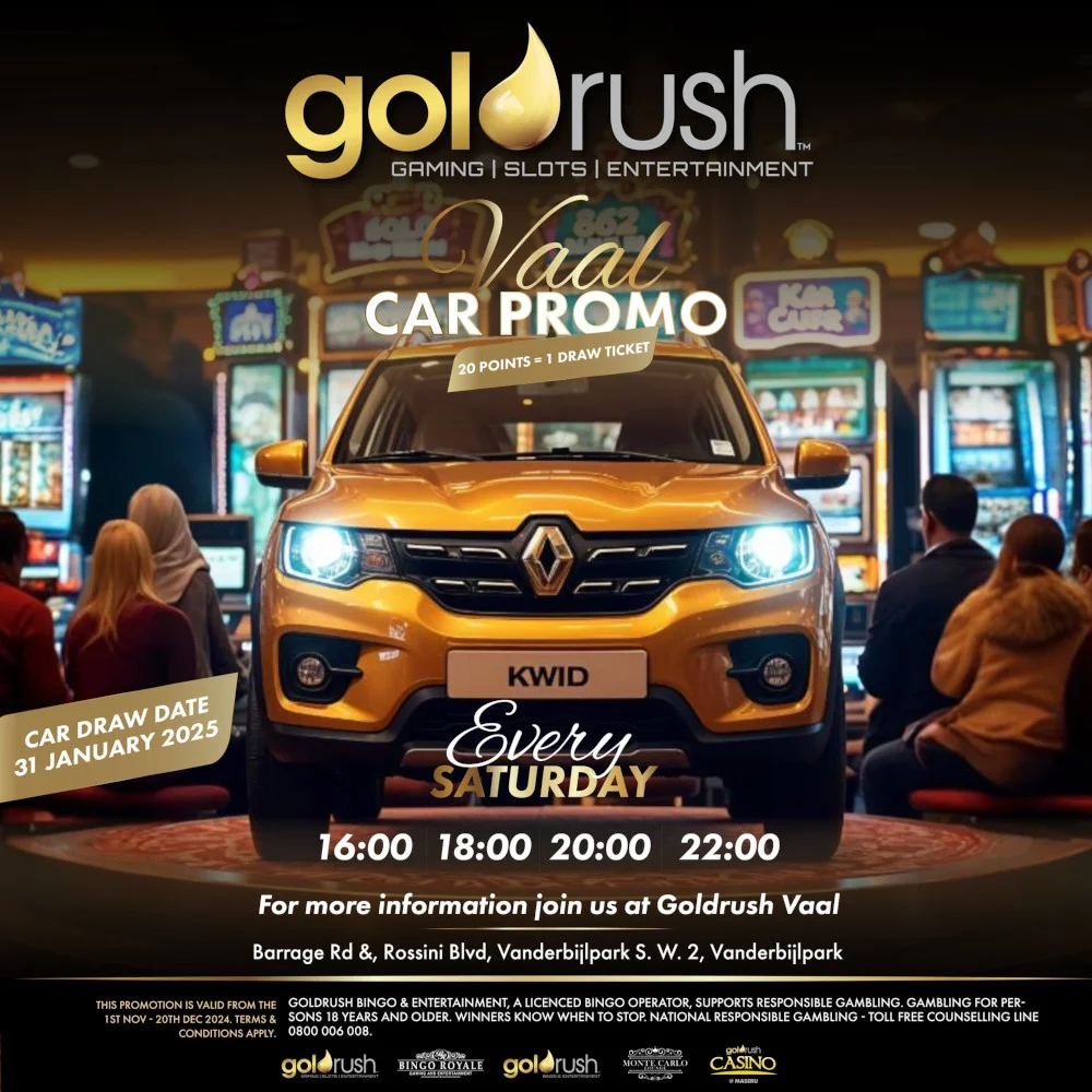 Win a Brand-New Car at Goldrush Vaal – Enter Now!